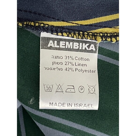 Alembika Mixed Fabric Top Modest Preppy Sz Small 1 Artsy Eclectic Career Office - Picture 7 of 8